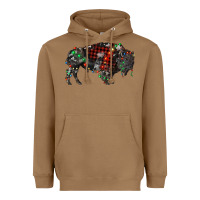 Toasted Coconut christmas bison Heavyweight Hoodie - RanaPortraitStore
