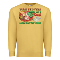 Antique Gold torn between lookin like a snack and eatin one Premium Sweatshirt - FaDigitalArtStudio