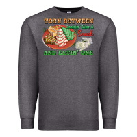 Charcoal Heather torn between lookin like a snack and eatin one Premium Sweatshirt - FaDigitalArtStudio