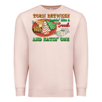 Pale Pink torn between lookin like a snack and eatin one Premium Sweatshirt - FaDigitalArtStudio