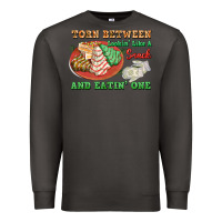 Smoke torn between lookin like a snack and eatin one Premium Sweatshirt - FaDigitalArtStudio