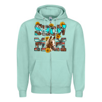 Seafoam show mom horse Zipper Hoodie - RanaPortraitStore
