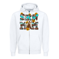 White show mom horse Zipper Hoodie - RanaPortraitStore