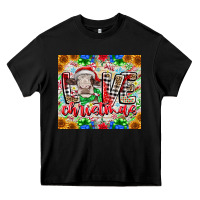 Black Love Christmas cow Heavy Core Tee - CowhideDigitalArt