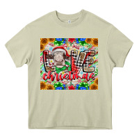Mossy Love Christmas cow Heavy Core Tee - CowhideDigitalArt