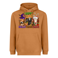 Meerkat happy hallothanksmas with cow Heavyweight Hoodie - texasbilliewilder