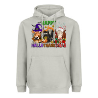 Moon Dust happy hallothanksmas with cow Heavyweight Hoodie - texasbilliewilder