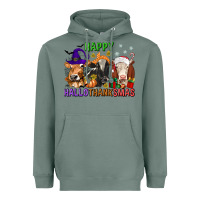 Happy Hallothanksmas With Cow Heavyweight Hoodie | Teevron