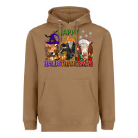 Toasted Coconut happy hallothanksmas with cow Heavyweight Hoodie - texasbilliewilder