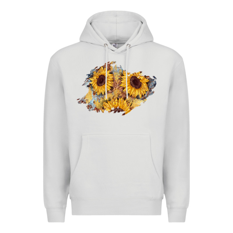 Sunflower Glitter Leather Patch Premium Hoodie by AdoDesignShop | Teevron