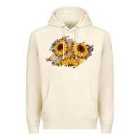 Sandshell sunflower glitter leather patch Premium Hoodie - AdoDesignShop