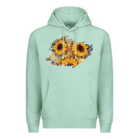 Seafoam sunflower glitter leather patch Premium Hoodie - AdoDesignShop