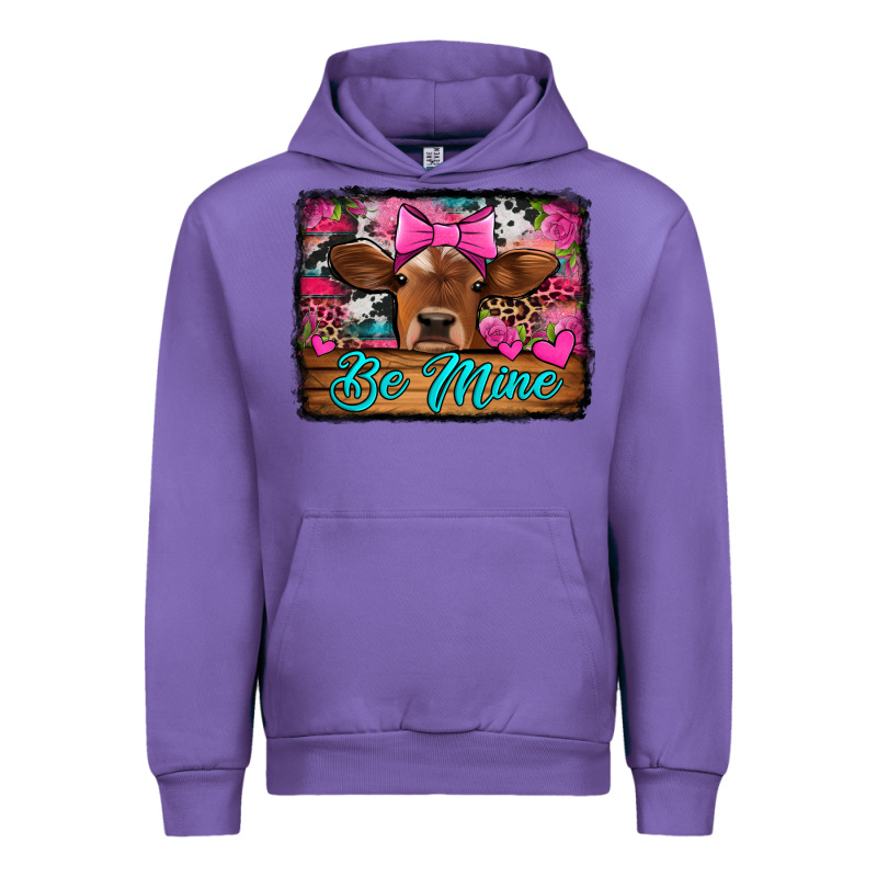 Be Mine Valentine's Day Cow Urban Hoodie by Jasminsmagicworld | Teevron