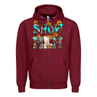 Burgundy show mom goat Zipper Hoodie - RanaPortraitStore