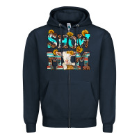 Navy show mom goat Zipper Hoodie - RanaPortraitStore
