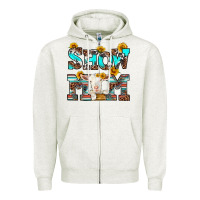 Oatmeal Heather show mom goat Zipper Hoodie - RanaPortraitStore