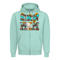Seafoam show mom goat Zipper Hoodie - RanaPortraitStore