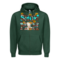 Sports Green show mom goat Zipper Hoodie - RanaPortraitStore