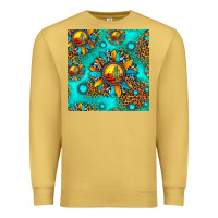 Antique Gold western sunset sunflowers seamless pattern Premium Sweatshirt - HRA Design Shop