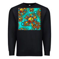 Black western sunset sunflowers seamless pattern Premium Sweatshirt - HRA Design Shop