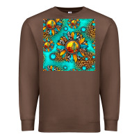 Chestnut western sunset sunflowers seamless pattern Premium Sweatshirt - HRA Design Shop