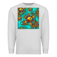 Dove Grey western sunset sunflowers seamless pattern Premium Sweatshirt - HRA Design Shop