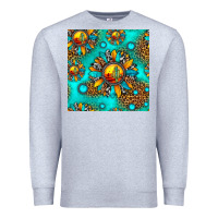 Heather Grey western sunset sunflowers seamless pattern Premium Sweatshirt - HRA Design Shop