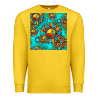 Lemon western sunset sunflowers seamless pattern Premium Sweatshirt - HRA Design Shop