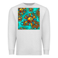 Oatmeal Heather western sunset sunflowers seamless pattern Premium Sweatshirt - HRA Design Shop