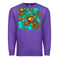 Purple western sunset sunflowers seamless pattern Premium Sweatshirt - HRA Design Shop