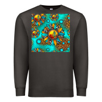 Smoke western sunset sunflowers seamless pattern Premium Sweatshirt - HRA Design Shop