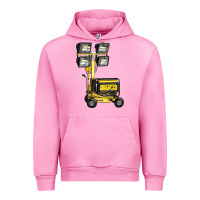 Fuchsia Pink Towable Light Towers Urban Hoodie - LillyAllenDesigns