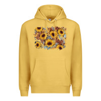 Antique Gold sunflower glitter leather background Premium Hoodie - AdoDesignShop