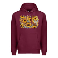 Burgundy sunflower glitter leather background Premium Hoodie - AdoDesignShop