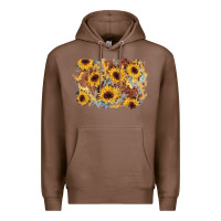 Chestnut sunflower glitter leather background Premium Hoodie - AdoDesignShop