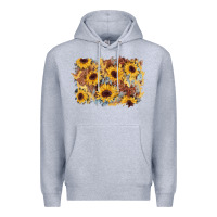 Heather Grey sunflower glitter leather background Premium Hoodie - AdoDesignShop