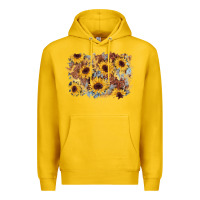 Lemon sunflower glitter leather background Premium Hoodie - AdoDesignShop
