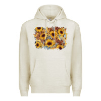 Oatmeal Heather sunflower glitter leather background Premium Hoodie - AdoDesignShop
