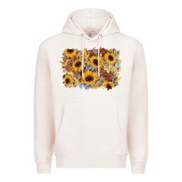 Pale Pink sunflower glitter leather background Premium Hoodie - AdoDesignShop