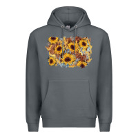 Rock sunflower glitter leather background Premium Hoodie - AdoDesignShop
