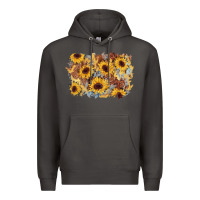 Smoke sunflower glitter leather background Premium Hoodie - AdoDesignShop