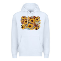 White sunflower glitter leather background Premium Hoodie - AdoDesignShop