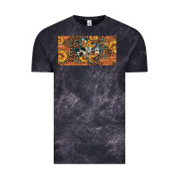 Cloud Black texas map bull skull sunflower leopard licence plate Vintage Tee - Artiststas