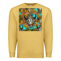 Aztec Bull Skull Seamless Pattern Premium Sweatshirt | Teevron