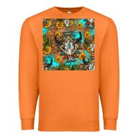 Carrot aztec bull skull seamless pattern Premium Sweatshirt - HRA Design Shop