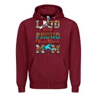 Burgundy loud and proud wrestling mom Zipper Hoodie - RanaPortraitStore