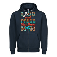 Navy loud and proud wrestling mom Zipper Hoodie - RanaPortraitStore