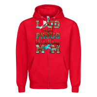 Red loud and proud wrestling mom Zipper Hoodie - RanaPortraitStore