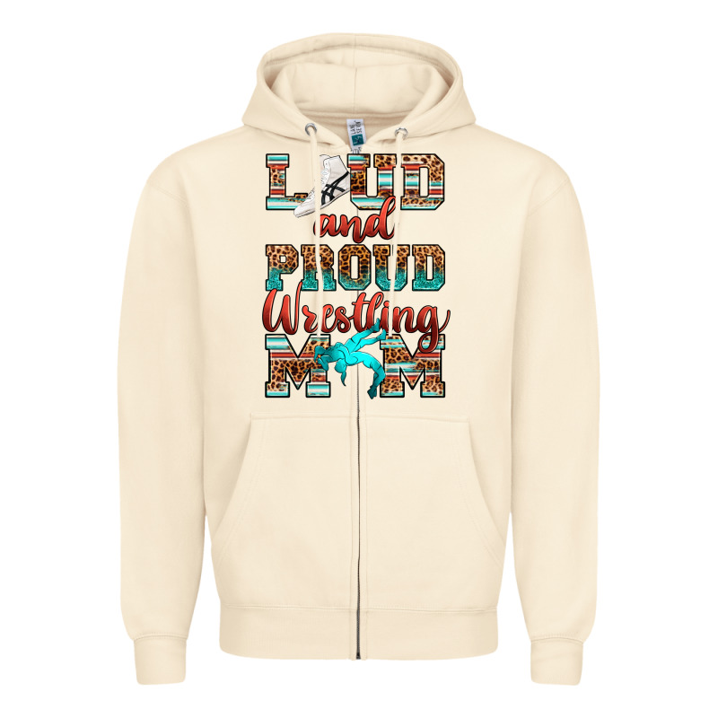 Loud And Proud Wrestling Mom Zipper Hoodie by RanaPortraitStore | Teevron