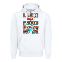 White loud and proud wrestling mom Zipper Hoodie - RanaPortraitStore